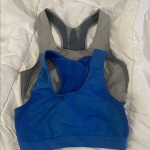Women's Blue and Gray Sports Bras